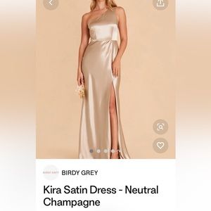 BIRDY GREY - Kira Satin Dress. Champagne. Size M. NEVER BEEN WORN!